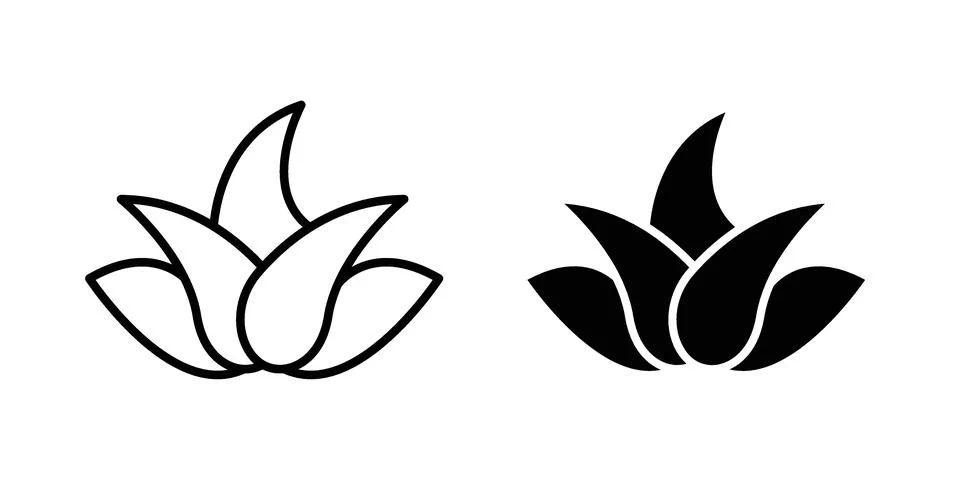 Aloe vera icon vector design. EPS10 Stock Illustration