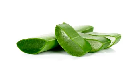 Aloe vera leaf  isolated Stock Photos