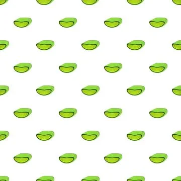 Aloe vera leaf slices repeating pattern background Stock Illustration
