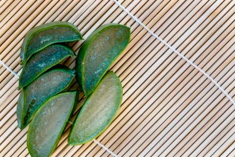 Aloe Vera with mader mat. Foto stock