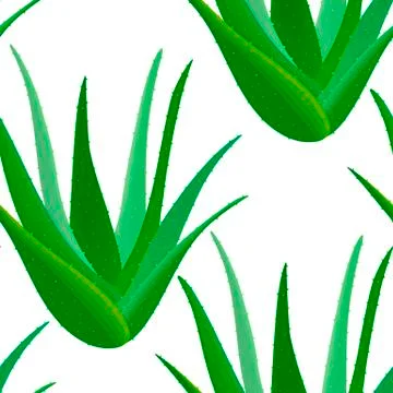 Aloe vera seamless pattern Stock Illustration