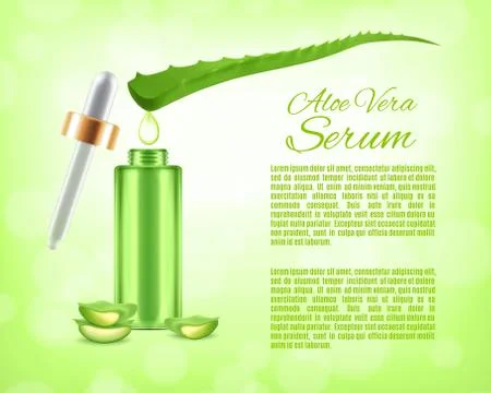 Aloe vera serum Illustrazione stock