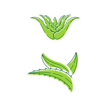 Aloe Vera Vector icon design illustration Stock Illustration