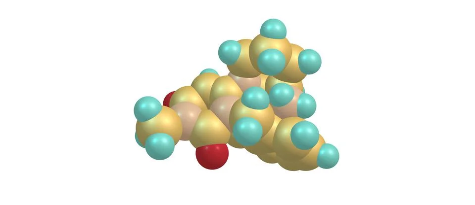 Alogliptin molecular structure isolated on white Stock Illustration