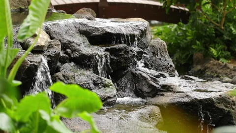 Aloha Films - Small Waterfall Close-up Slo Mo - 03 Canon 1DX II 1080p 30p Stock Footage 146340477
