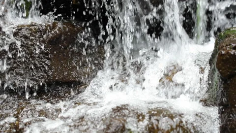 Aloha Films - Small Waterfall Close-up Slo Mo - 02 Canon 1DX II 1080p 30p Stock Footage 146340598