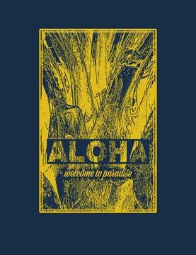 Aloha Hawaii Creative Design Element. Stock Illustration