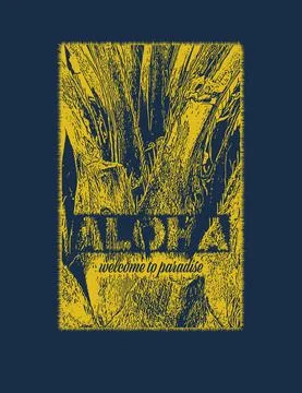 Aloha Hawaii Creative Design Element. Stock Illustration