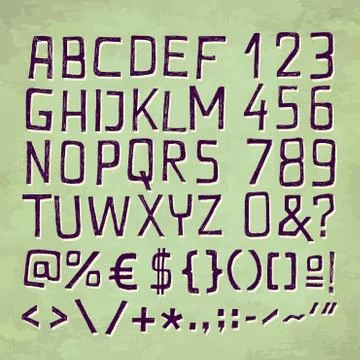 Aloha sumer hand drawn font - green background 스톡 일러스트