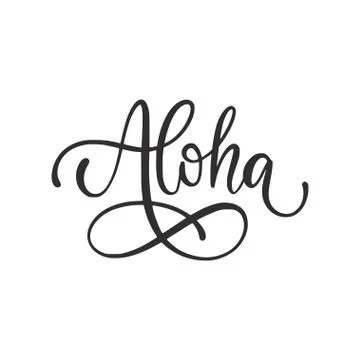 Aloha vector lettering. Stock Illustration