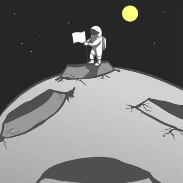 Alone and lost in space Stock Illustration