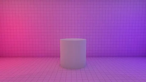 Alone in the backrooms liminal space 3d render Stock Illustration