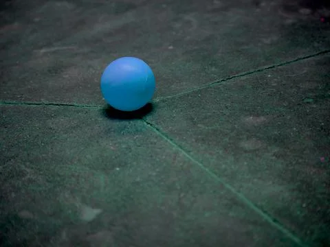 Alone ball isolated on triangle Fotos de archivo
