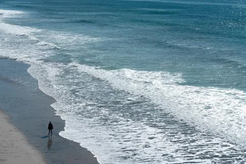 Alone on the beach Stock Photos