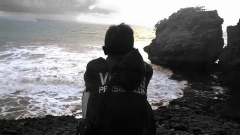 Alone in the Beach Fotos de archivo