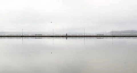 Alone on the bridge Stock Photos