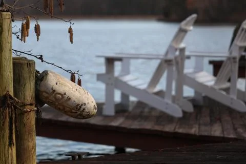 Alone On The Dock Stock Photos