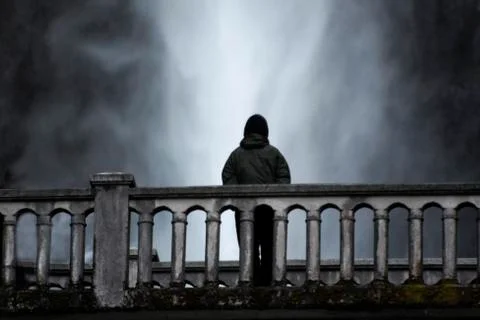 Alone in the Falls Stock Photos
