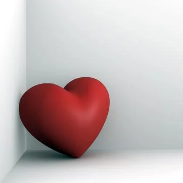 Alone heart Stock Illustration