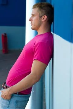 Alone in his thoughts Foto stock