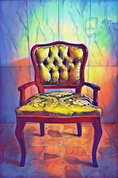 Alone in home. Stock Illustration