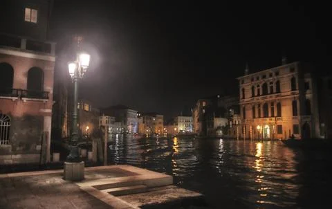 Alone lantern in Venice Stock Photos