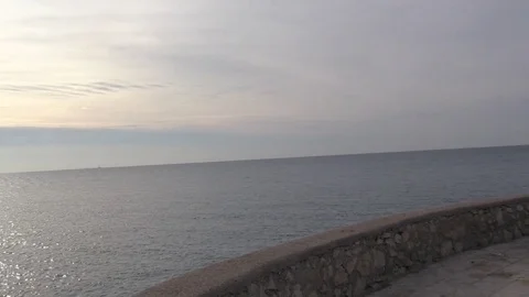Alone Man Sitting Looking At Sea 스톡 동영상 71624145