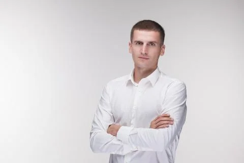 Alone man studio Stock Photos