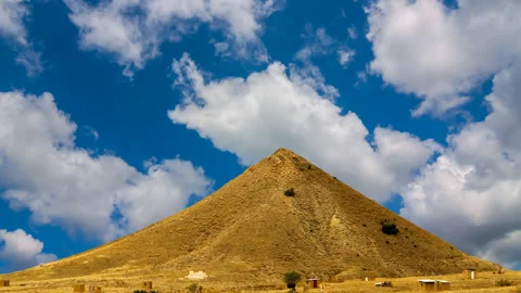 Alone mountain by the bright day time lapse scene Stock Footage 271126543