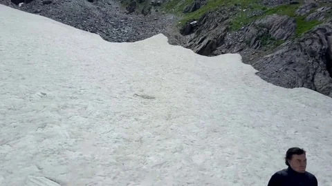 Alone in mountain Stock Footage 81106551