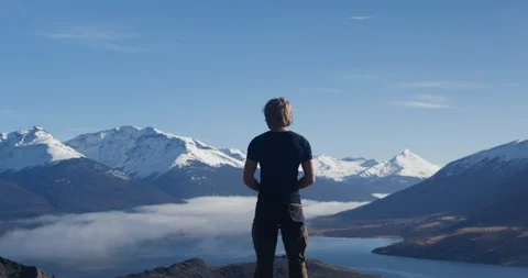 Alone in nature with scenic view Stock Footage 90405153
