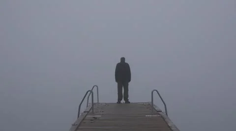 Alone on the pier Vídeos de archivo 42126169
