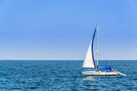 Alone sailboat Foto stock