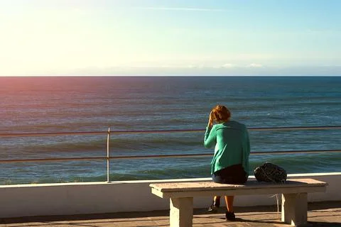 Alone at the seaside Foto stock