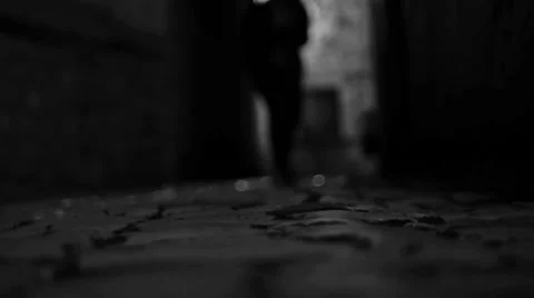 Alone walk in darkness 스톡 동영상 51016138