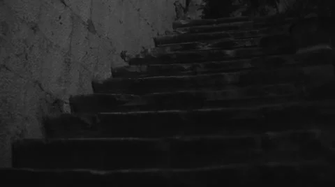 Alone walk in darkness Stock Footage 51294874