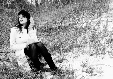 Alone in the woods Stock Photos