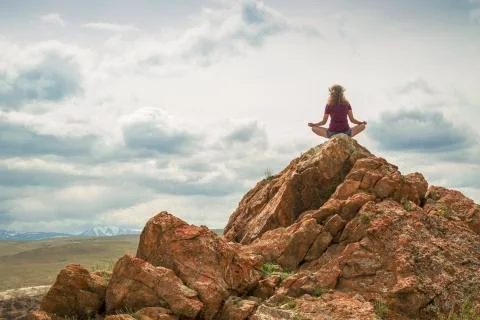 Alone with the world Stock Photos