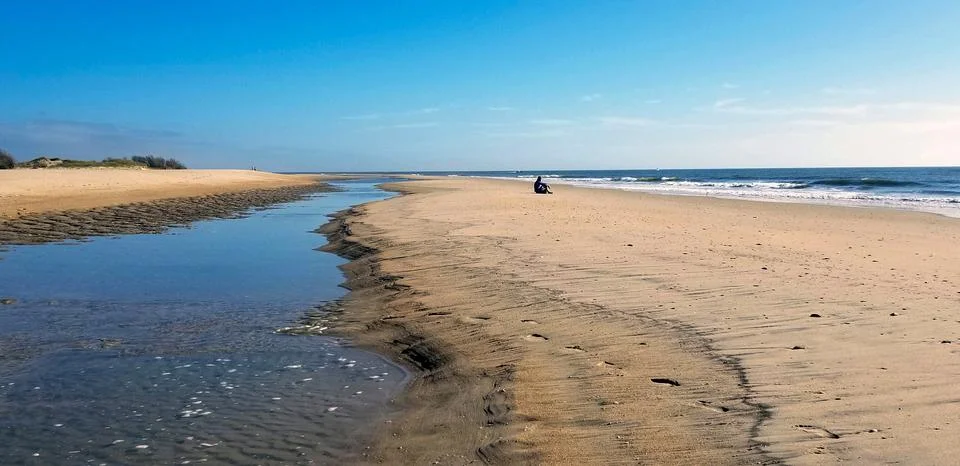 AloneOnABeach Stock Photos