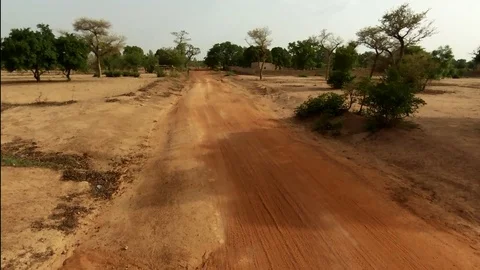 Along Bazoulé dirt road Stock Footage