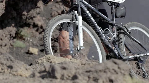 Along the bike path on the lava Stock Footage 233715003