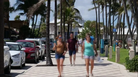 Along Deerfield Beach Facing North Time Lapse Stock Footage 202191083