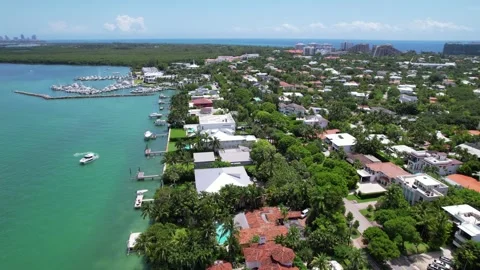 Along the Key Biscayne coast Stock Footage 243339529