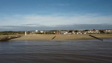 Along the Littlehampton Beach Stock Footage 197478444