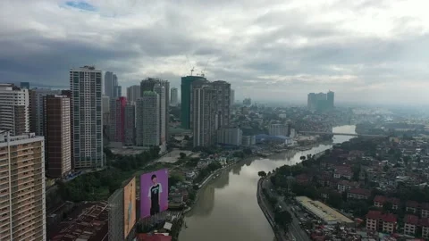 Along Pasig River Stock Footage 228891224