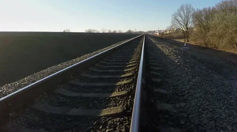 Along the railway Stock Footage 49350282