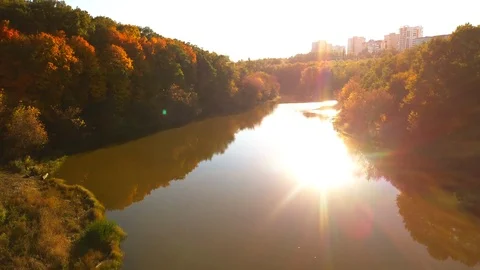 Along the river Stock Footage 96343571