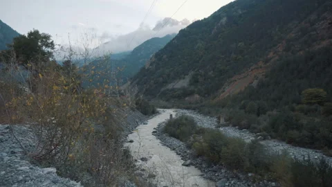 Along the river mountains Stock Footage 95241483