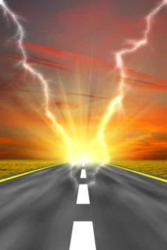 Along the road Stock Illustration