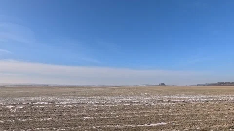 Along the road, winter roadside view, view from the car window. Snow winter day. Stock Footage 340239385